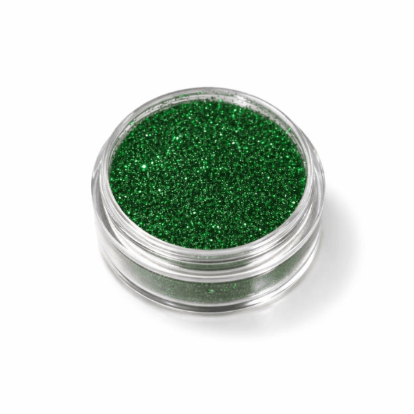 Escarcha Cosmética Verde 15g | Glitter Fino de Grado Cosmético – Brillo Seguro para Cuerpo, Cara y Labios