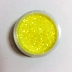 Escarcha Glitter cosmetica amarillo