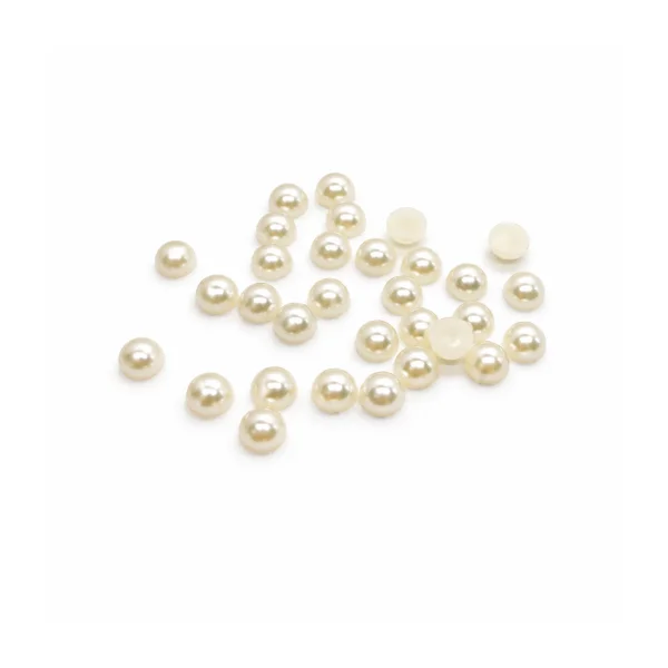 Gemas Acrílicas 3D Perlita Blanco Nacar | Gemas Decorativas sin Adhesivo – 25 Piezas Aprox.