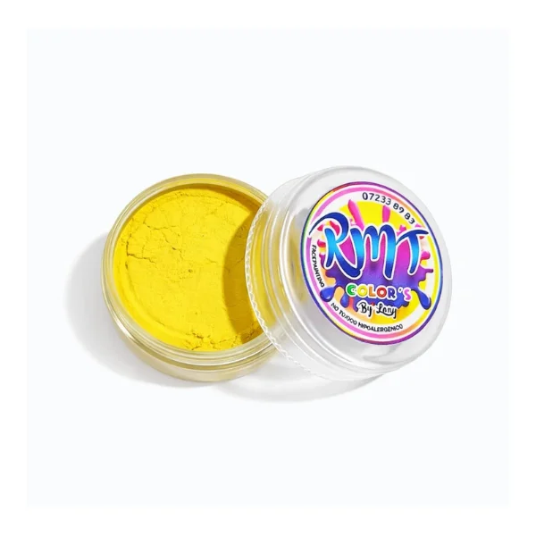Maquillaje Agua RMT Colors 25g - Color Amarillo | Pintura Hipoalergénica de Base Agua para Pinta Caritas y Body Painting