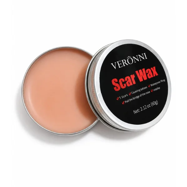 Cera para Efectos Especiales Veronni Color Clara 60g | Cera Moldeable para Maquillaje FX, Cicatrices y Heridas