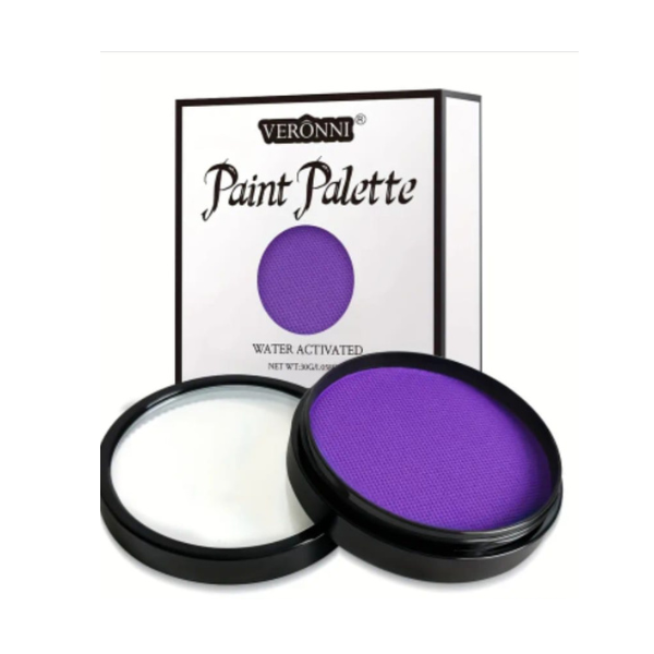 Maquillaje Agua Veronni 30g – Color Lila | Pintura Hipoalergénica de Base Agua para Pinta Caritas y Body Painting