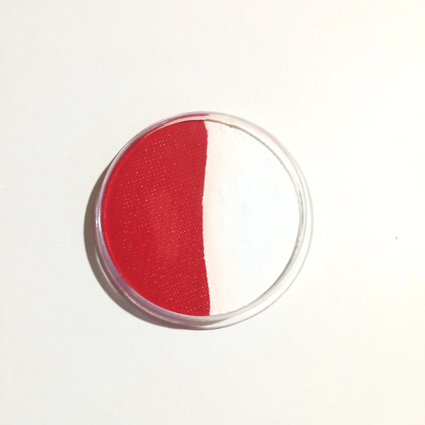 Maquillaje Dúo Rojo y Blanco 30 g | Maquillaje Base Agua – Colores Esenciales para Pintacaritas, Body Painting y Detalles FX