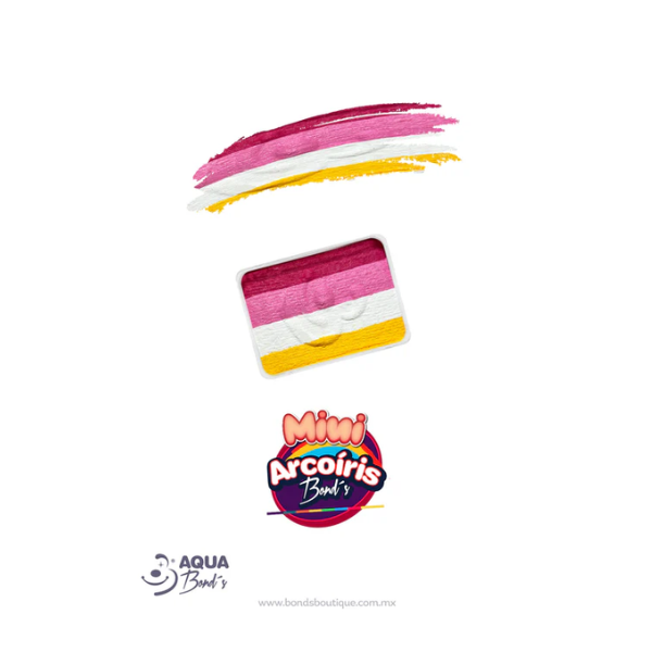 Mini Arcoíris AquaBond’s Aurora | Maquillaje Profesional Base Agua para One Stroke y Face Painting