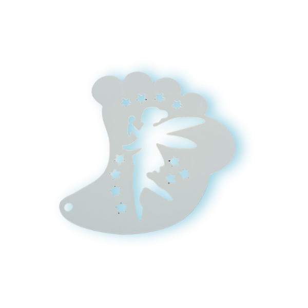 Plantilla Fantasy Ala 006 | Plantilla Plástica Flexible para Pintura Facial y Corporal – Ideal para Diseño de Ojos y Más