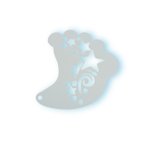 Plantilla Fantasy Ala 008 | Plantilla Plástica Flexible para Pintura Facial y Corporal – Ideal para Diseño de Ojos y Más