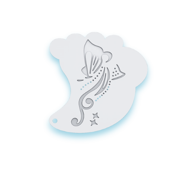 Plantilla Fantasy Ala 012 | Plantilla Plástica Flexible para Pintura Facial y Corporal – Ideal para Diseño de Ojos y Más