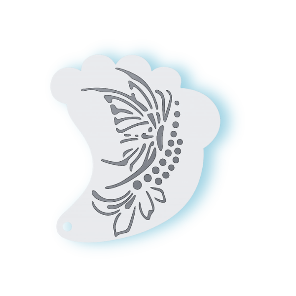 Plantilla Fantasy Ala 013 | Plantilla Plástica Flexible para Pintura Facial y Corporal – Ideal para Diseño de Ojos y Más