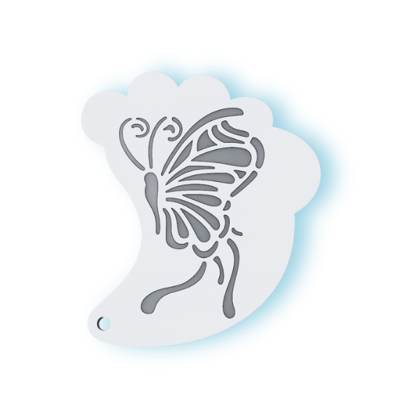 Plantilla Fantasy Ala 014 | Plantilla Plástica Flexible para Pintura Facial y Corporal – Ideal para Diseño de Ojos y Más