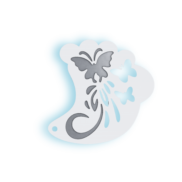 Plantilla Fantasy Ala 015 | Plantilla Plástica Flexible para Pintura Facial y Corporal – Ideal para Diseño de Ojos y Más