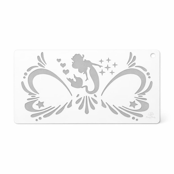 Plantilla Fantasy Mask 008 | Plantilla Plástica Flexible Tipo Máscara para Pintura Facial y Corporal Profesional