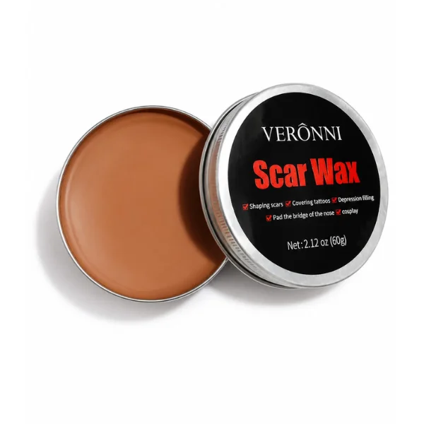 Cera para Efectos Especiales Veronni Color Natural 60g | Cera Moldeable para Maquillaje FX, Cicatrices y Heridas