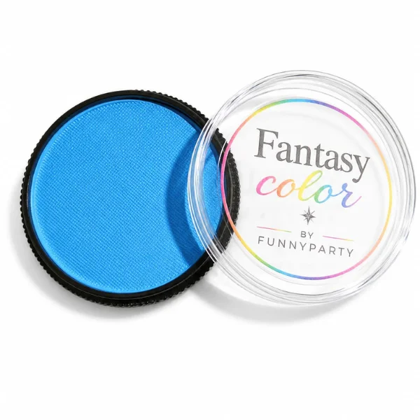 Maquillaje Agua Fantasy Color 32g – Color Celeste | Pintura Facial Base Agua para Face Painting y Body Painting